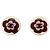 Pendientes de botón Chanel rosa y plata