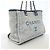 Chanel Deauville Tweed Chain Tote Bag Marineblau - Ansicht 2