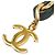 Cinto de corrente Chanel Coco Mark Preto Dourado - vista 2