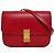 Céline Celine Classic Box Bag em couro vermelho