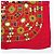 Foulard in seta Chanel in oro e rosso Multicolore D'oro - vista 4