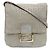 Fendi Zucchino Schultertasche Silber Beige