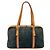 Céline Sac Boston Celine en daim et cuir Marron Bleu Marine