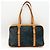 Céline Sac Boston Celine en daim et cuir Marron Bleu Marine - vue 3