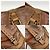 Borsa Tote Fendi Etnico in Pelle Metallizzata Bronzo e Marrone Metallico - vista 10