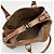 Borsa Tote Fendi Etnico in Pelle Metallizzata Bronzo e Marrone Metallico - vista 16