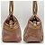 Borsa Tote Fendi Etnico in Pelle Metallizzata Bronzo e Marrone Metallico - vista 4