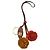 Portachiavi charm Miu Miu in pelle Trick Arancione - vista 2