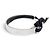 Hermès BRACCIALE HERMES CARTOUCHE IN ARGENTO MASSICCIO 925 & PELLE NERA + SCATOLA E SACCHETTO SILVER - vista 3