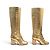 BOTAS DE MONTA CHANEL EGYPTE 38.5 PIEL EFECTO COCODRILO Dorado - vista 3