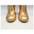 BOTAS DE MONTA CHANEL EGYPTE 38.5 PIEL EFECTO COCODRILO Dorado - vista 4