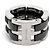 ANELLO CHANEL ULTRA GM J2641 T45 IN CERAMICA NERA & ORO BIANCO 18K Nero
