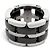ANELLO CHANEL ULTRA GM J2641 T45 IN CERAMICA NERA & ORO BIANCO 18K Nero - vista 3