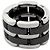 ANELLO CHANEL ULTRA GM J2641 T45 IN CERAMICA NERA & ORO BIANCO 18K Nero - vista 4