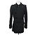 ABRIGO IMPERMEABLE BURBERRY TRENCH LARGO MEDIO BRIT 3762793 M 38 NEGRO COAT