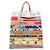 Hermès BORSA A MANO HERMES LE CAS DU SAC MUSEE DU LOUVRE 2004 SETA TOTE SHOPPING BAG Multicolore