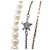 COLLANA CHANEL SAUTOIR LUNE STELLE LOGO CC STRASS PERLE 94CM Argento - vista 5