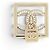 SPILLA CHANEL QUADRATA LOGO CC LUCChetto STRASS 2023 METALLO DORATO D'oro
