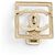 SPILLA CHANEL QUADRATA LOGO CC LUCChetto STRASS 2023 METALLO DORATO D'oro - vista 2