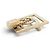 SPILLA CHANEL QUADRATA LOGO CC LUCChetto STRASS 2023 METALLO DORATO D'oro - vista 3