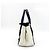 Balenciaga Cabas in tela blu navy e pelle Medium Nero - vista 4