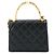 Borsa a mano Chanel Matelasse Chain Clutch in pelle d'agnello nera Nero - vista 3