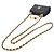 Borsa a mano Chanel Matelasse Chain Clutch in pelle d'agnello nera Nero - vista 5