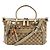 Bamboo Borsa a tracolla Gucci GG Canvas Beige D'oro