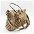Bamboo Borsa a tracolla Gucci GG Canvas Beige D'oro - vista 4