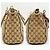 Bamboo Borsa a tracolla Gucci GG Canvas Beige D'oro - vista 5