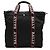 BALLY Große Gestreifte Tote Bag Schwarz Rot