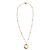 Collana Miu Miu 5JC756 con logo placcato oro e catena di perle sintetiche D'oro - vista 4