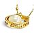 Collana Miu Miu 5JC756 con logo placcato oro e catena di perle sintetiche D'oro - vista 5