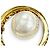 Collana Miu Miu 5JC756 con logo placcato oro e catena di perle sintetiche D'oro - vista 9