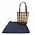 Borsa Tote in pelle Burberry Vintage Logo Nova Check Pattern Beige Bordò - vista 2