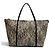 Dolce & Gabbana Leder-Tote-Bag mit Spitzenprint Schwarz Beige - Ansicht 2