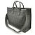 Mala Tote MCM Visetos Preta e Cinza de Pele e PVC Marrom Preto - vista 3