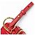 Charm in pelle Matelassé Miu Miu Rosso D'oro - vista 6
