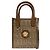Borsa Versace La Medusa in tela e pelle Marrone Beige