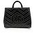 Gucci GG Marmont Tote aus gestepptem Leder Medium Schwarz - Ansicht 2