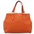 Miu Miu Caribou Convertible Tote Leather Medium Arancione