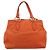 Miu Miu Caribou Convertible Tote Leather Medium Arancione - vista 2