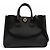 Borsa a mano in pelle media Burberry Bermondsey Check Nero