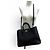 Borsa a mano in pelle media Burberry Bermondsey Check Nero - vista 3