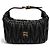 Borsa a tracolla Miu Miu in pelle di agnello Matelassé nera Nero