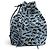 Miu Miu MIUMIU 5RM008 Canvas Logo Print Bird Motif Drawstring Bag Schwarz Hellblau