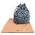Miu Miu MIUMIU 5RM008 Canvas Logo Print Bird Motif Drawstring Bag Schwarz Hellblau - Ansicht 2