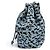 Miu Miu MIUMIU 5RM008 Canvas Logo Print Bird Motif Drawstring Bag Schwarz Hellblau - Ansicht 4