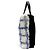 Sac cabas Marni Mouton en cuir de vachette Noir Blanc Bleu - vue 4