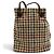 Borsa a tracolla Miu Miu in tweed pied-de-poule e pelle con logo Multicolore - vista 4